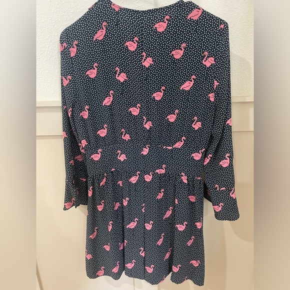 Zara Black Pink Swan Pleated Romper with Pockets Size Medium - Picture 13 of 13